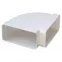 Coude pour gaine rectangulaire : Dimension au carrée:120 x 60mm, Sens:Horizontal