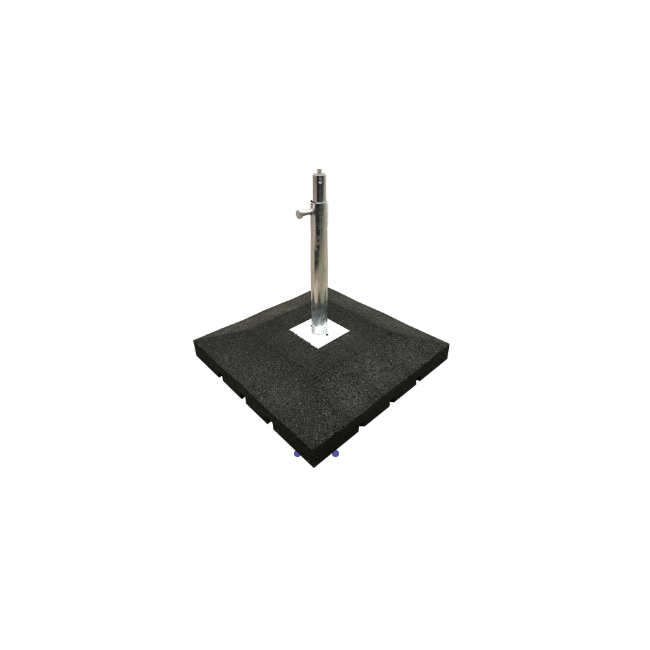 Pied support terrasse avec bloc caoutchouc pour collier COC